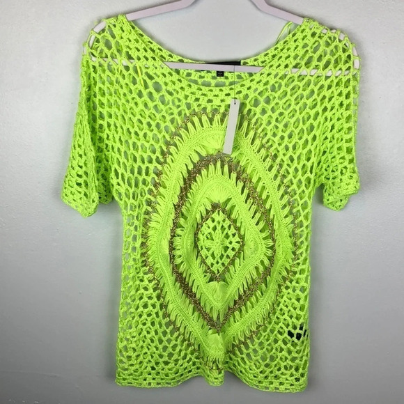 Ark & Co Knit Short Sleeve Top Size Medium - Picture 1 of 7